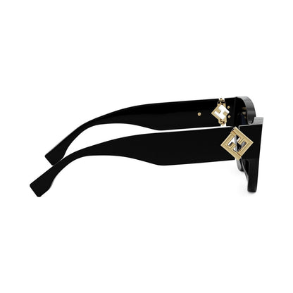 FF Diamonds Black Cat Eye Sunglasses 01v