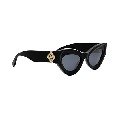 FF Diamonds Black Cat Eye Sunglasses 01v