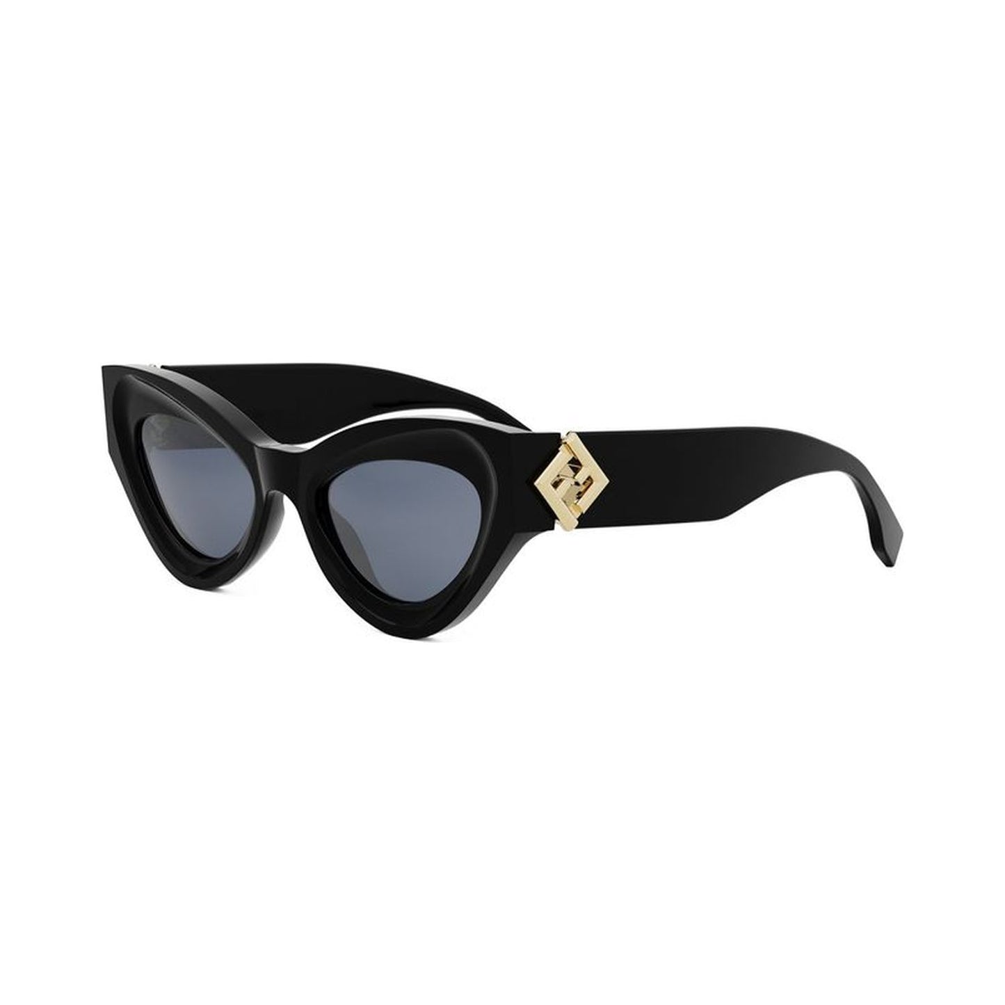 FF Diamonds Black Cat Eye Sunglasses 01v