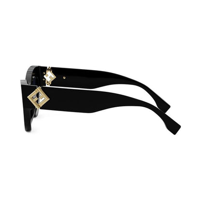 FF Diamonds Black Cat Eye Sunglasses 01v