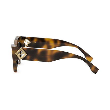 FF Diamonds Havana Cat Eye Sunglasses 53n