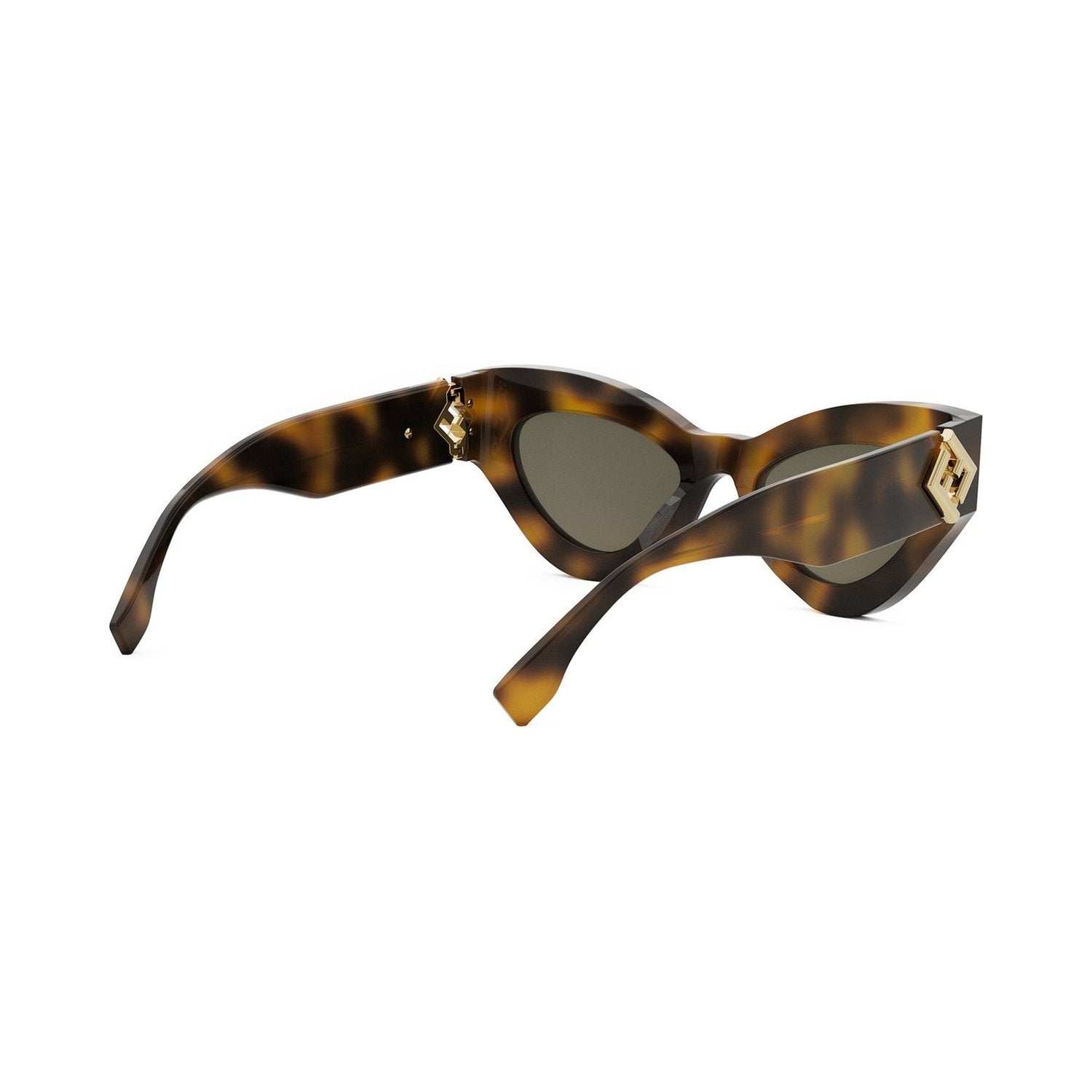 FF Diamonds Havana Cat Eye Sunglasses 53n