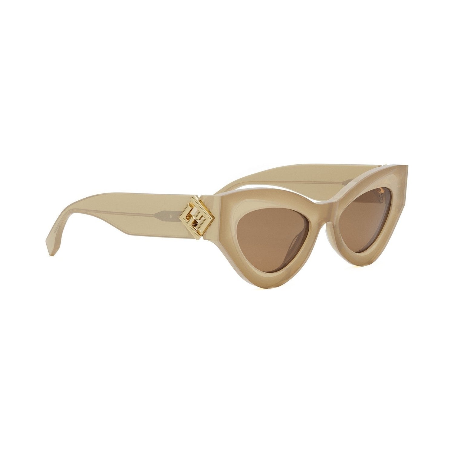 FF Diamonds Brown Cat Eye Sunglasses 57e