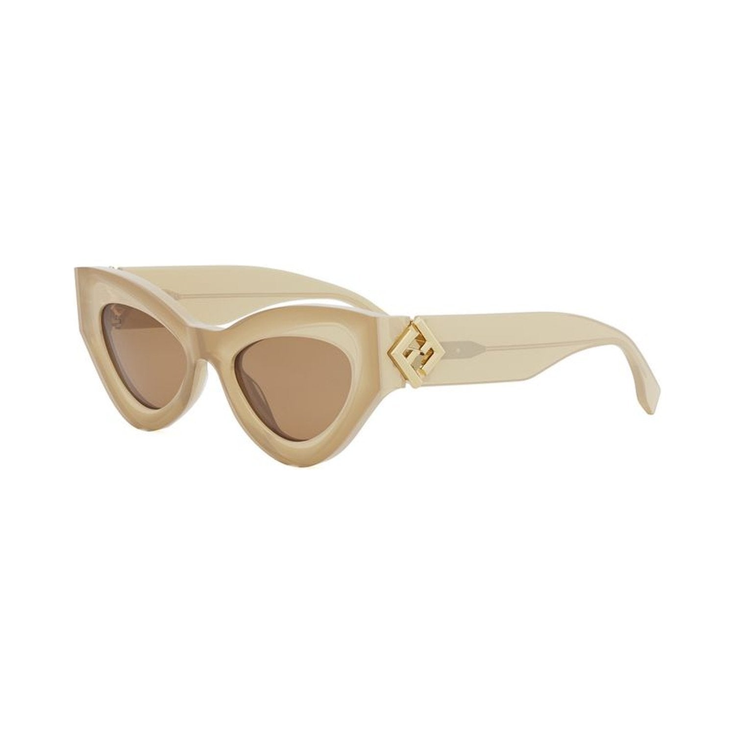 FF Diamonds Brown Cat Eye Sunglasses 57e