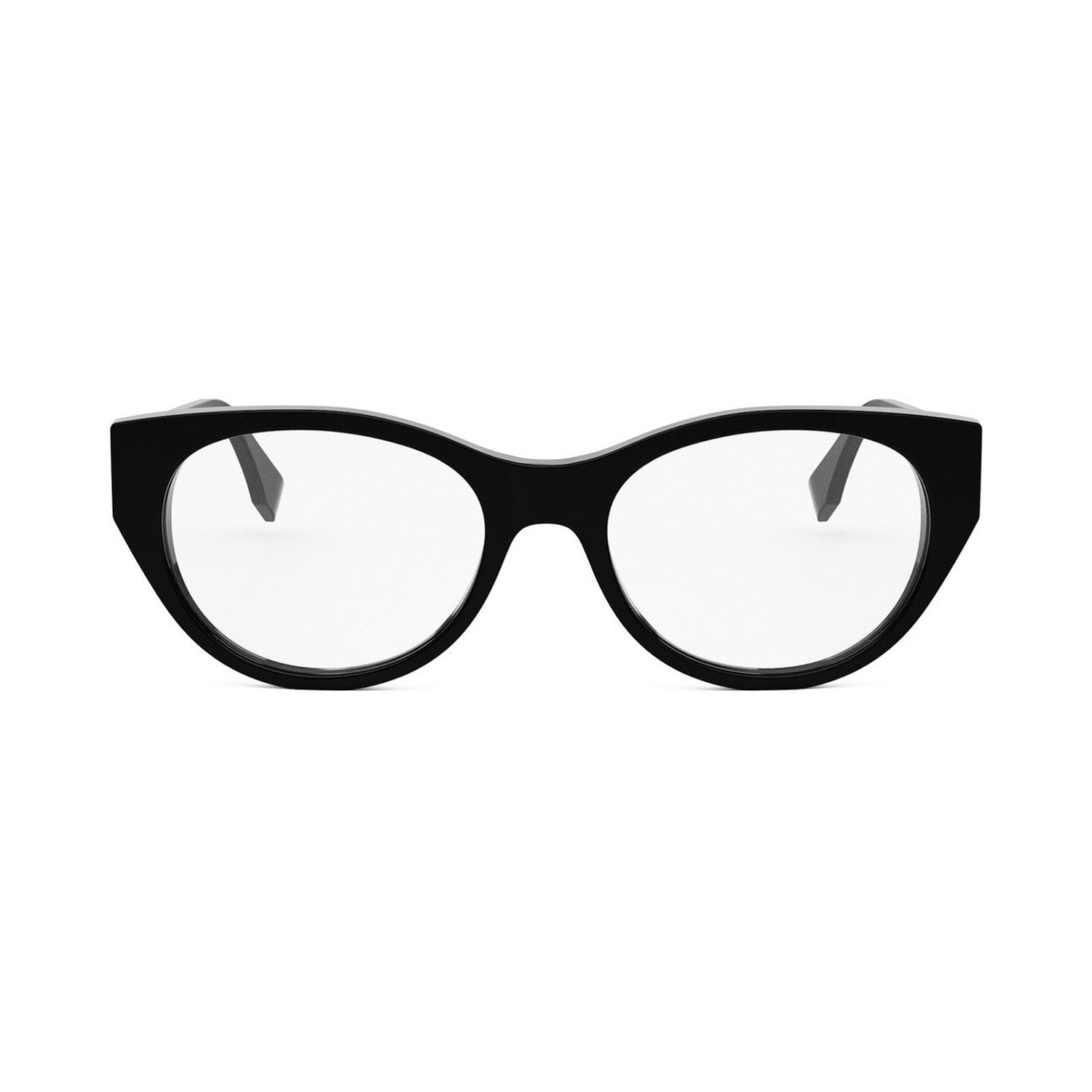 FF Diamonds Black Oval Eyeglasses 001