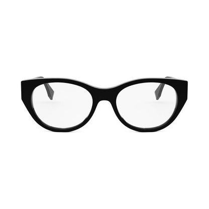 FF Diamonds Black Oval Eyeglasses 001