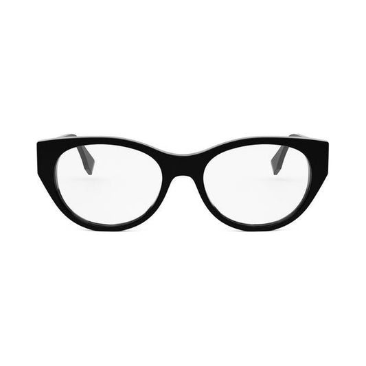 FF Diamonds Black Oval Eyeglasses 001