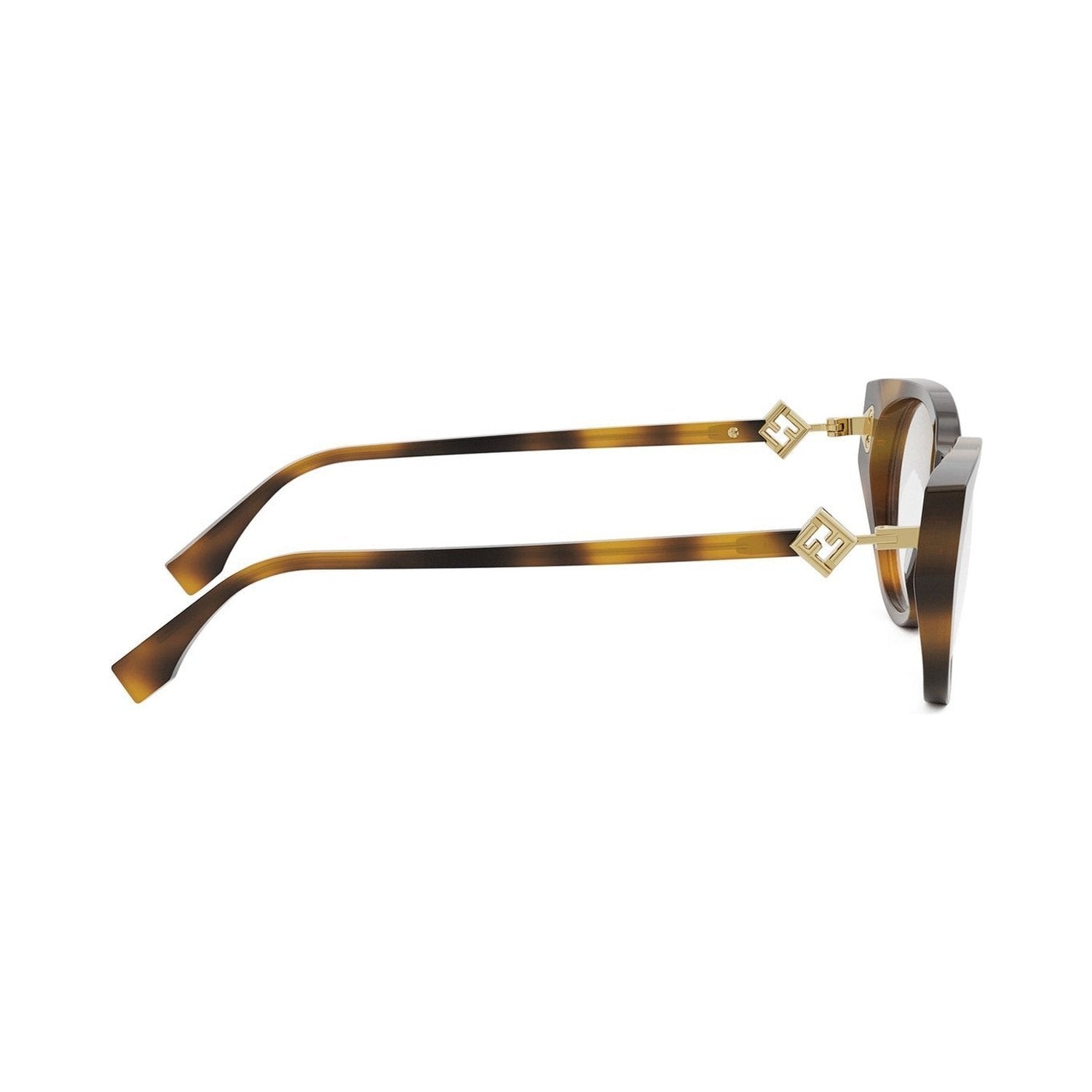 FF Diamonds Havana Oval Eyeglasses 053