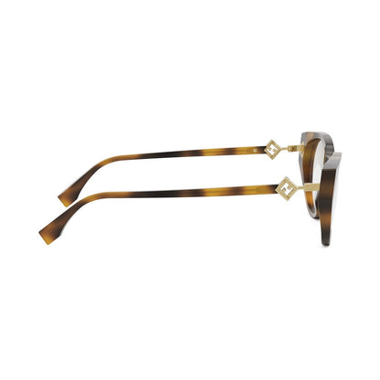 FF Diamonds Havana Oval Eyeglasses 053