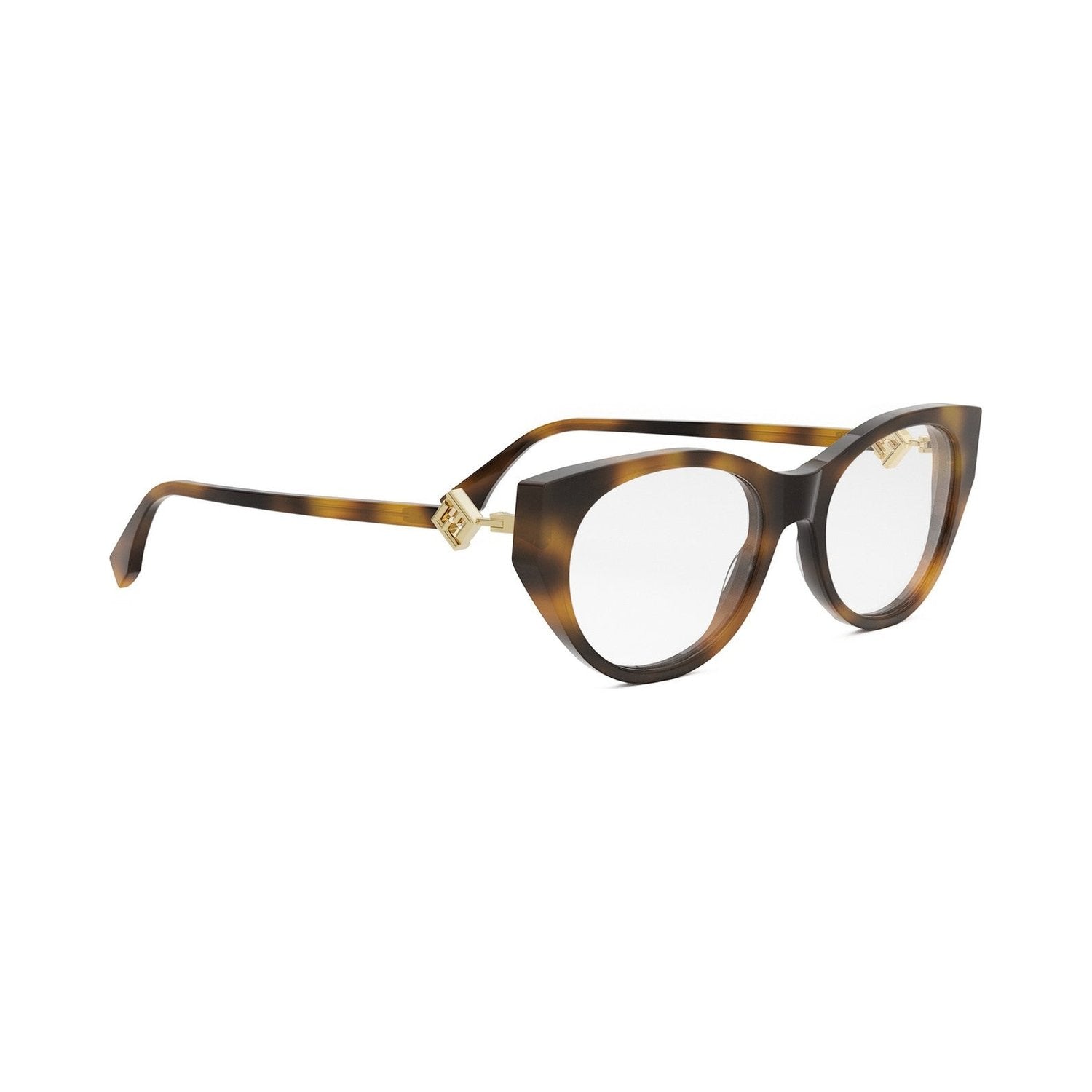 FF Diamonds Havana Oval Eyeglasses 053