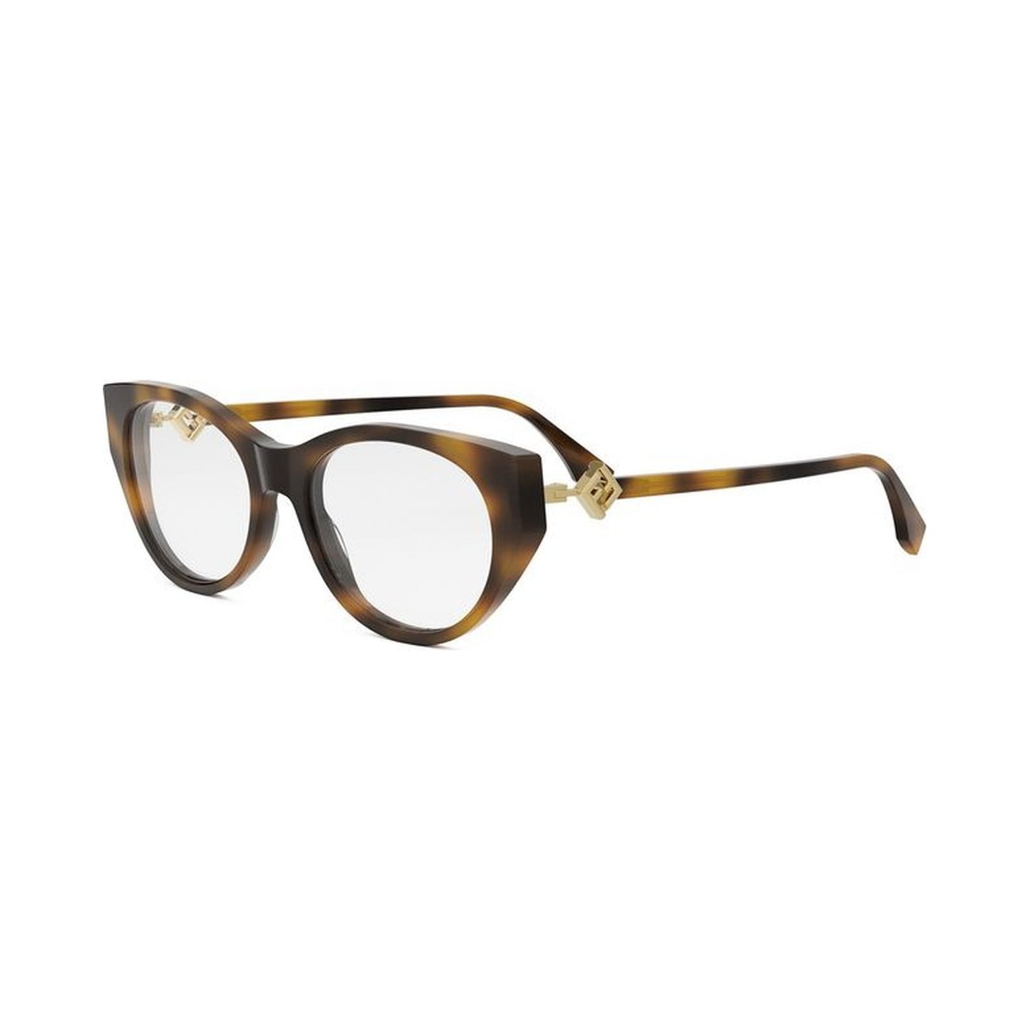 FF Diamonds Havana Oval Eyeglasses 053