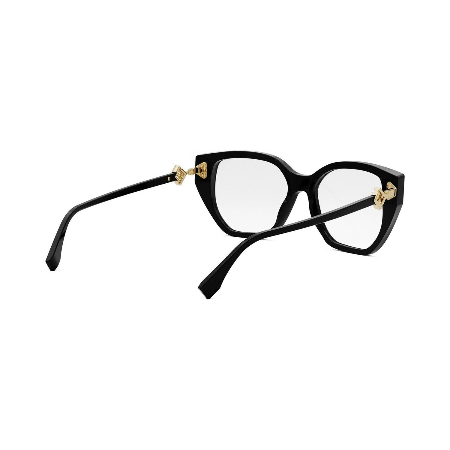 FF Diamonds Black Rectangular Eyeglasses 001