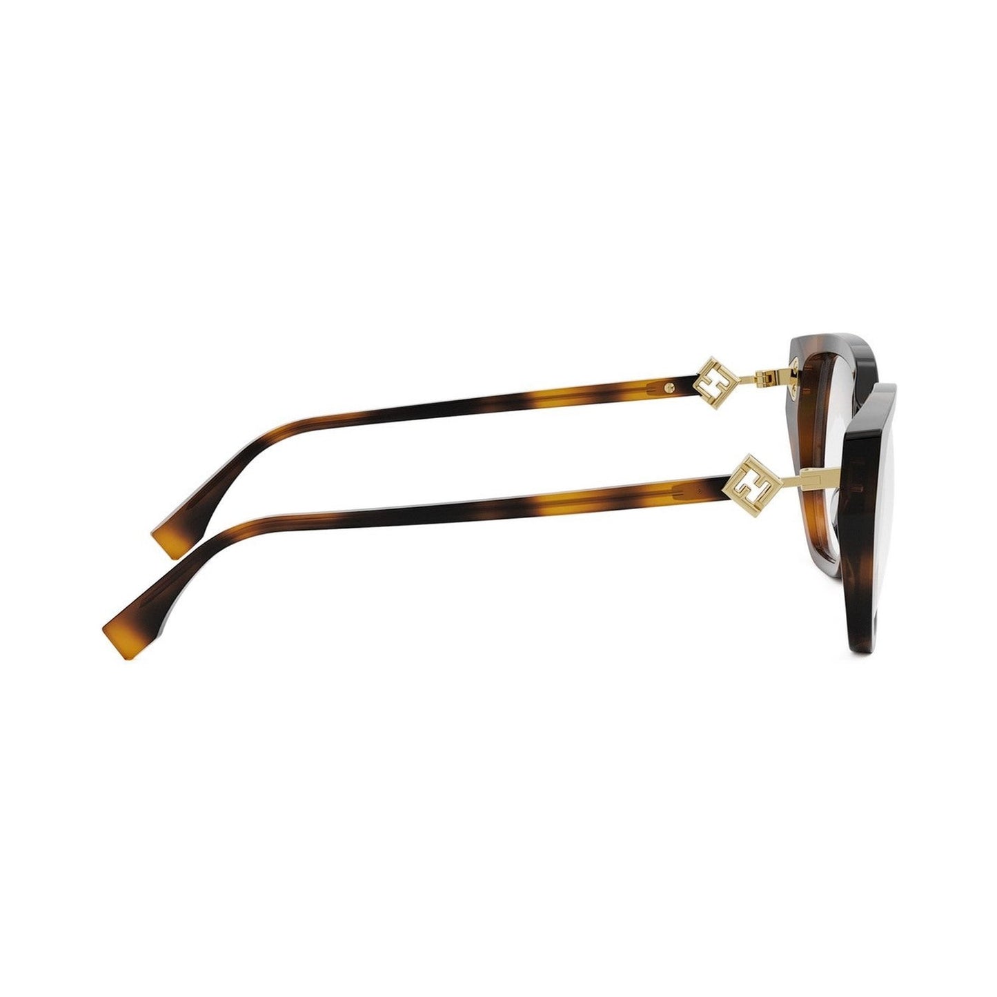 FF Diamonds Havana Rectangular Eyeglasses 053