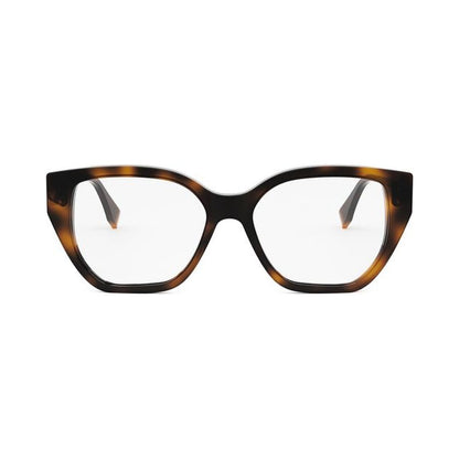 FF Diamonds Havana Rectangular Eyeglasses 053