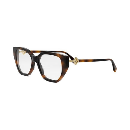 FF Diamonds Havana Rectangular Eyeglasses 053