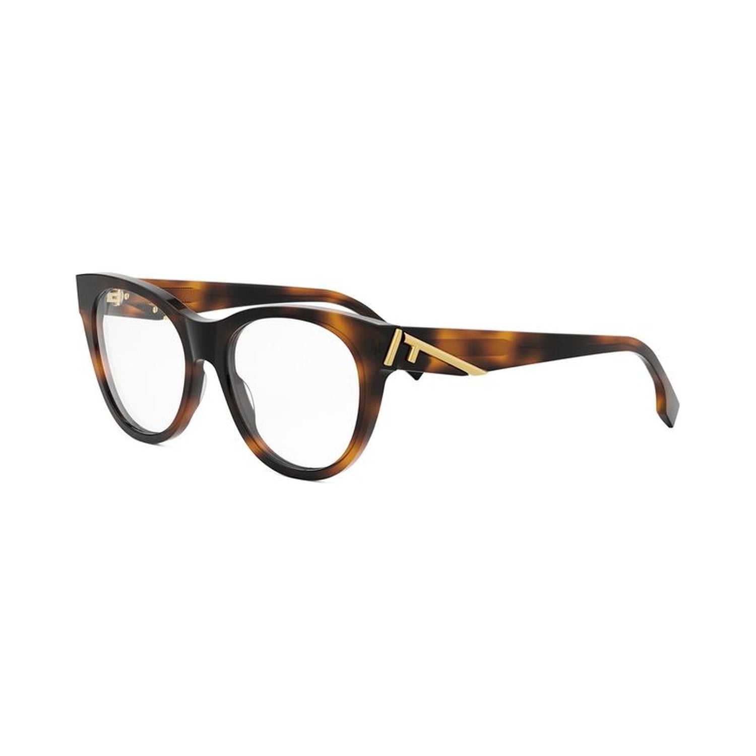 Fendi First Havana Round Eyeglasses 053