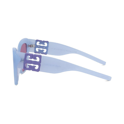 4G Liquid Blue Square Sunglasses 84u