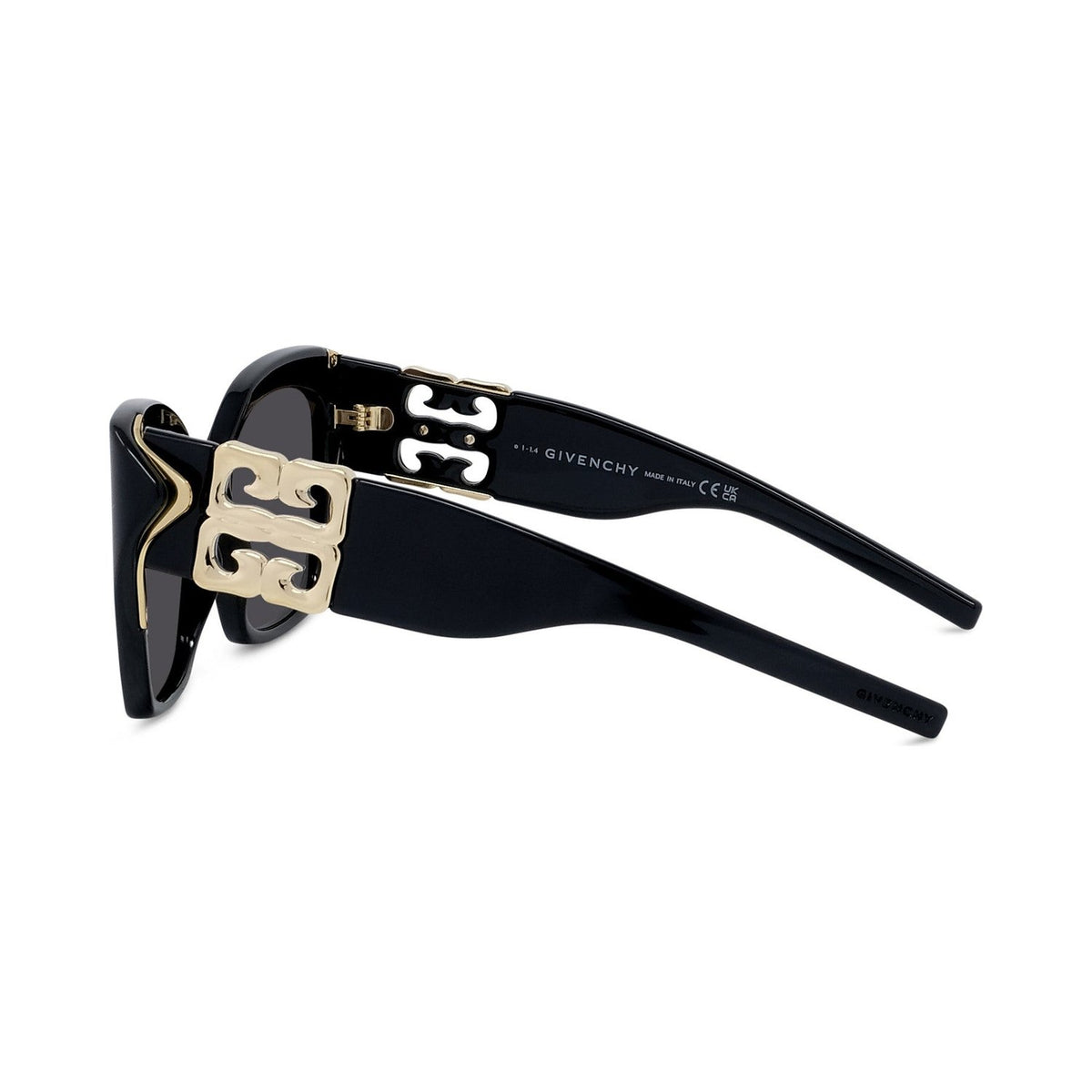 4G Liquid Black Square Sunglasses 01a