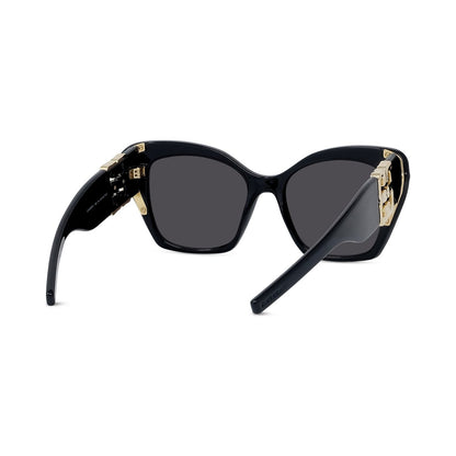 4G Liquid Black Square Sunglasses 01a