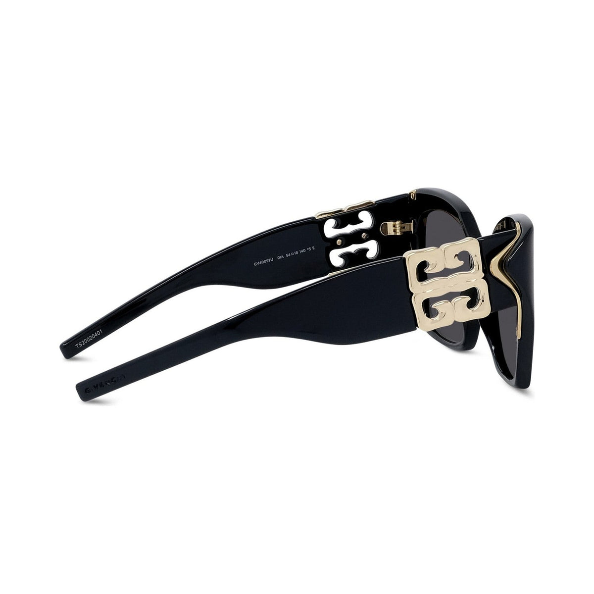 4G Liquid Black Square Sunglasses 01a