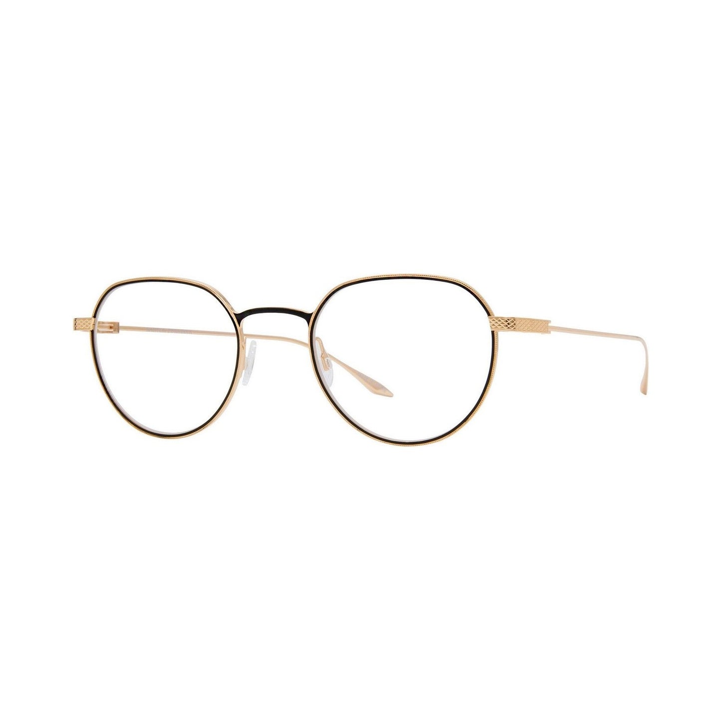 Ebbets Black Round Eyeglasses gol/b