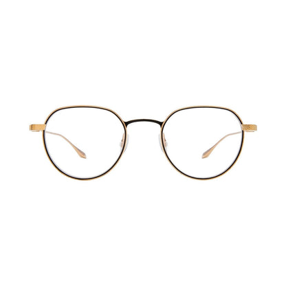 Ebbets Black Round Eyeglasses gol/b