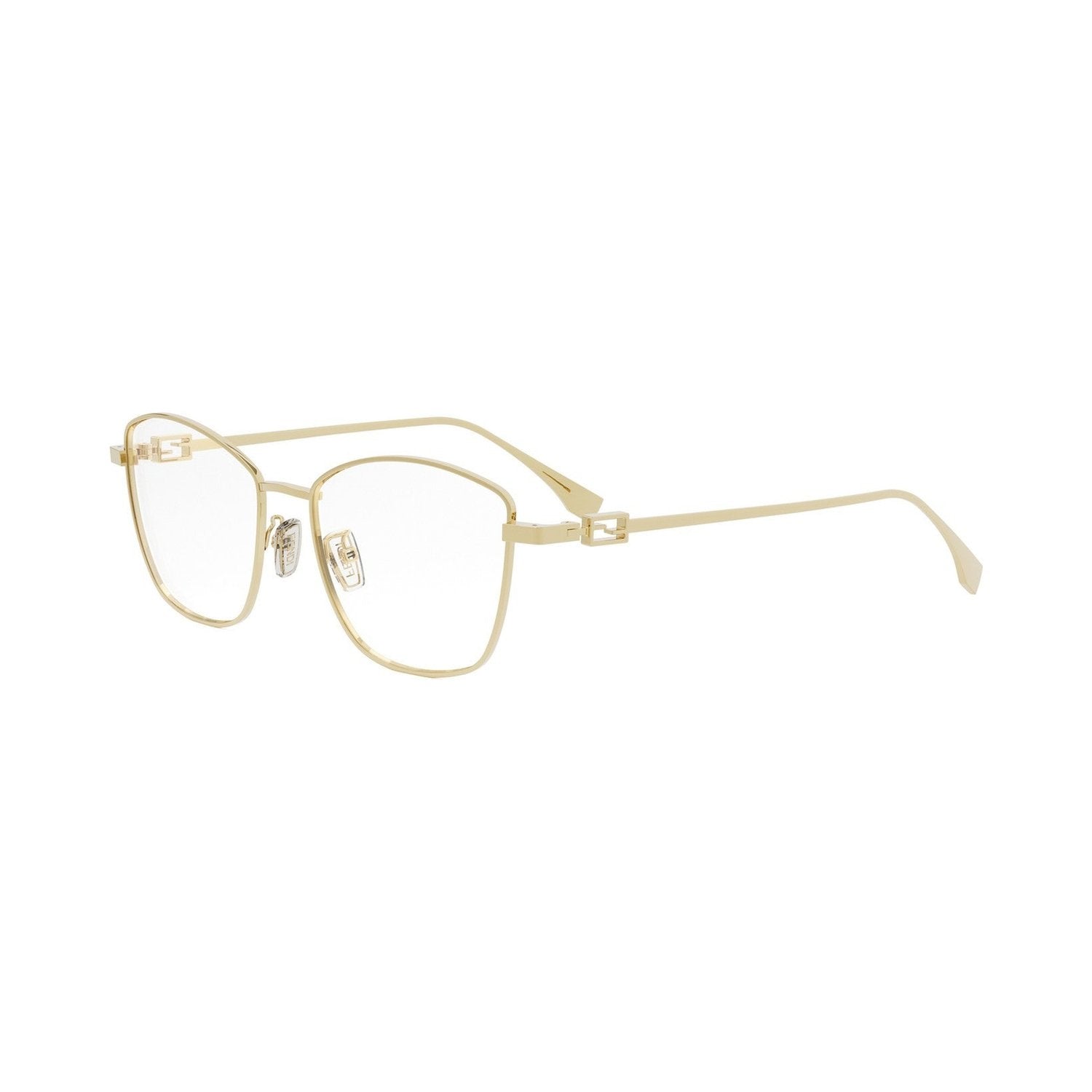 Baguette Gold Geometric Eyeglasses 030