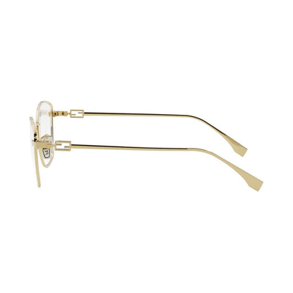 Baguette Gold Geometric Eyeglasses 030