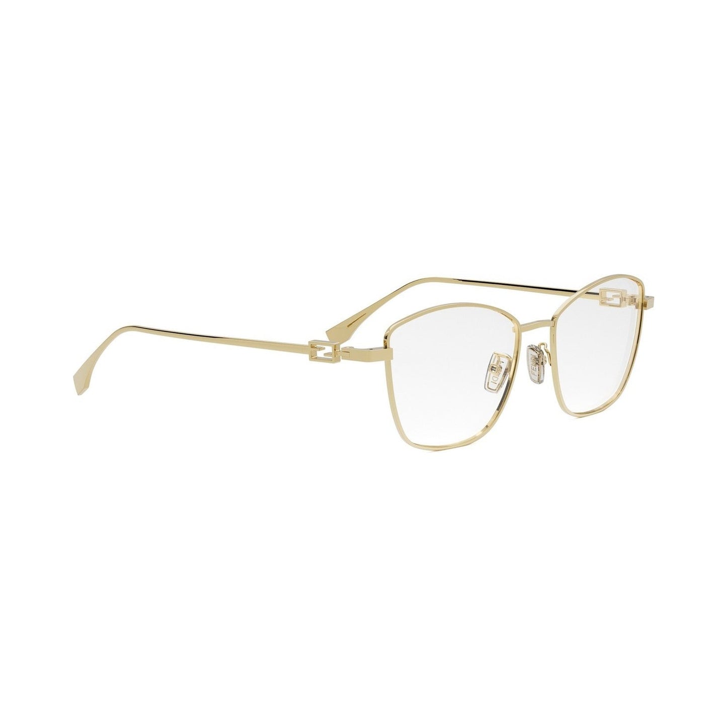 Baguette Gold Geometric Eyeglasses 030