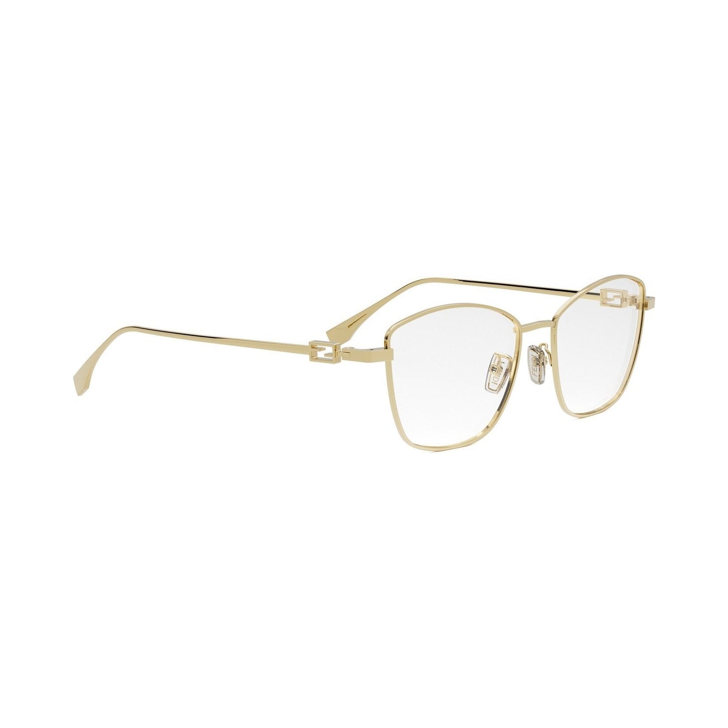 Baguette Gold Geometric Eyeglasses 030