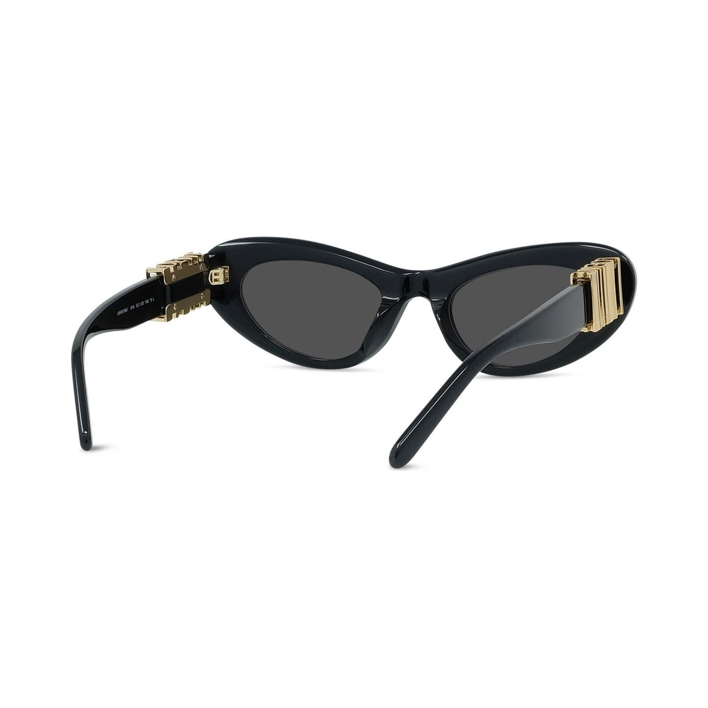 Slim Black Oval Sunglasses 01a