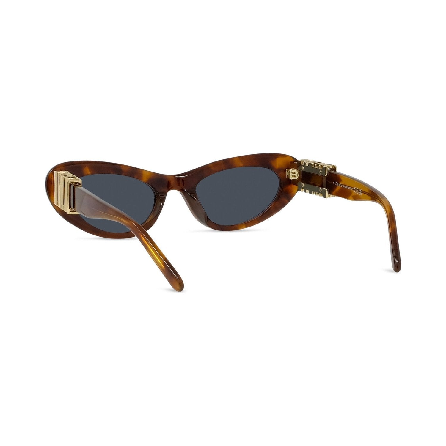 Slim Havana Oval Sunglasses