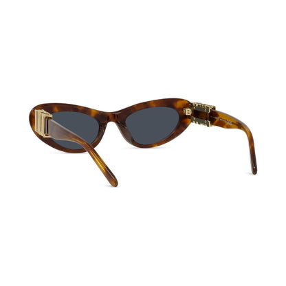 Slim Havana Oval Sunglasses