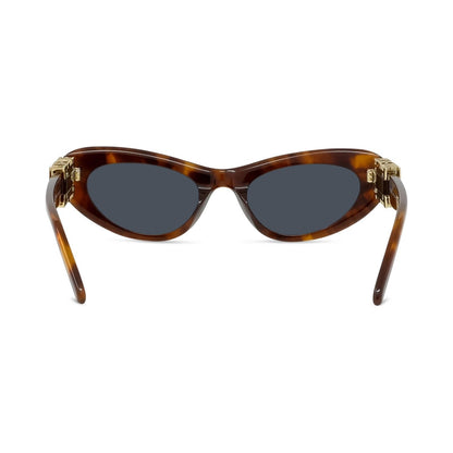 Slim Havana Oval Sunglasses