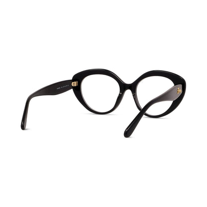 Curvy Black Cat Eye Eyeglasses