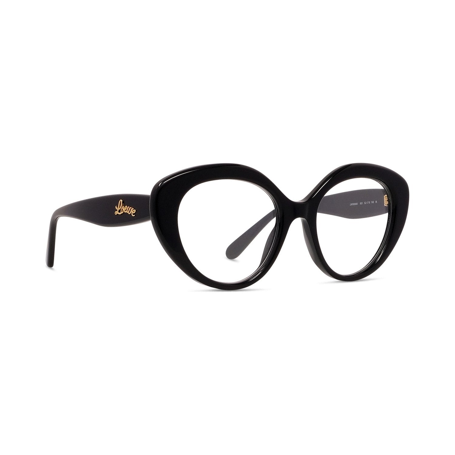 Curvy Black Cat Eye Eyeglasses