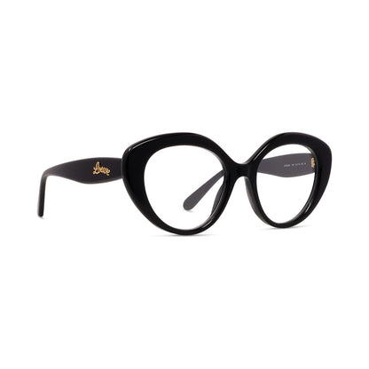 Curvy Black Cat Eye Eyeglasses