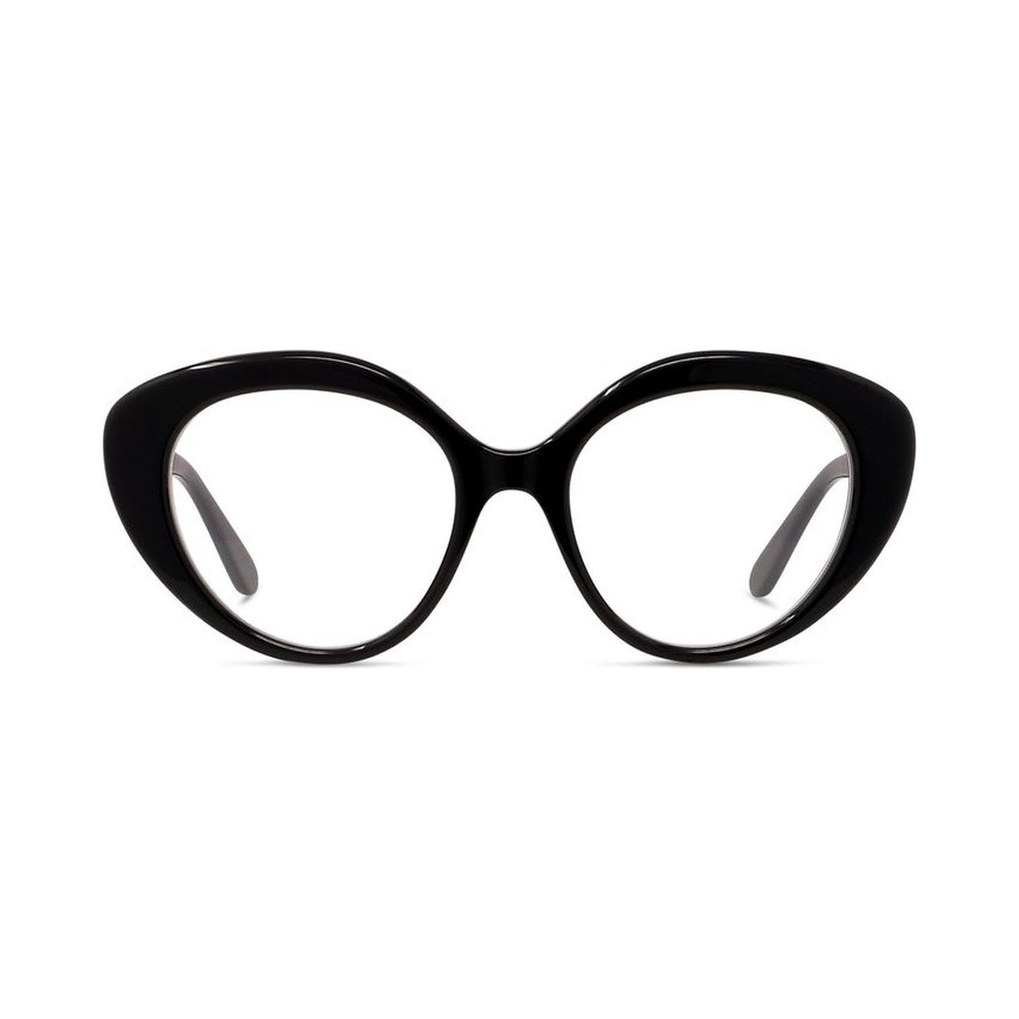Curvy Black Cat Eye Eyeglasses
