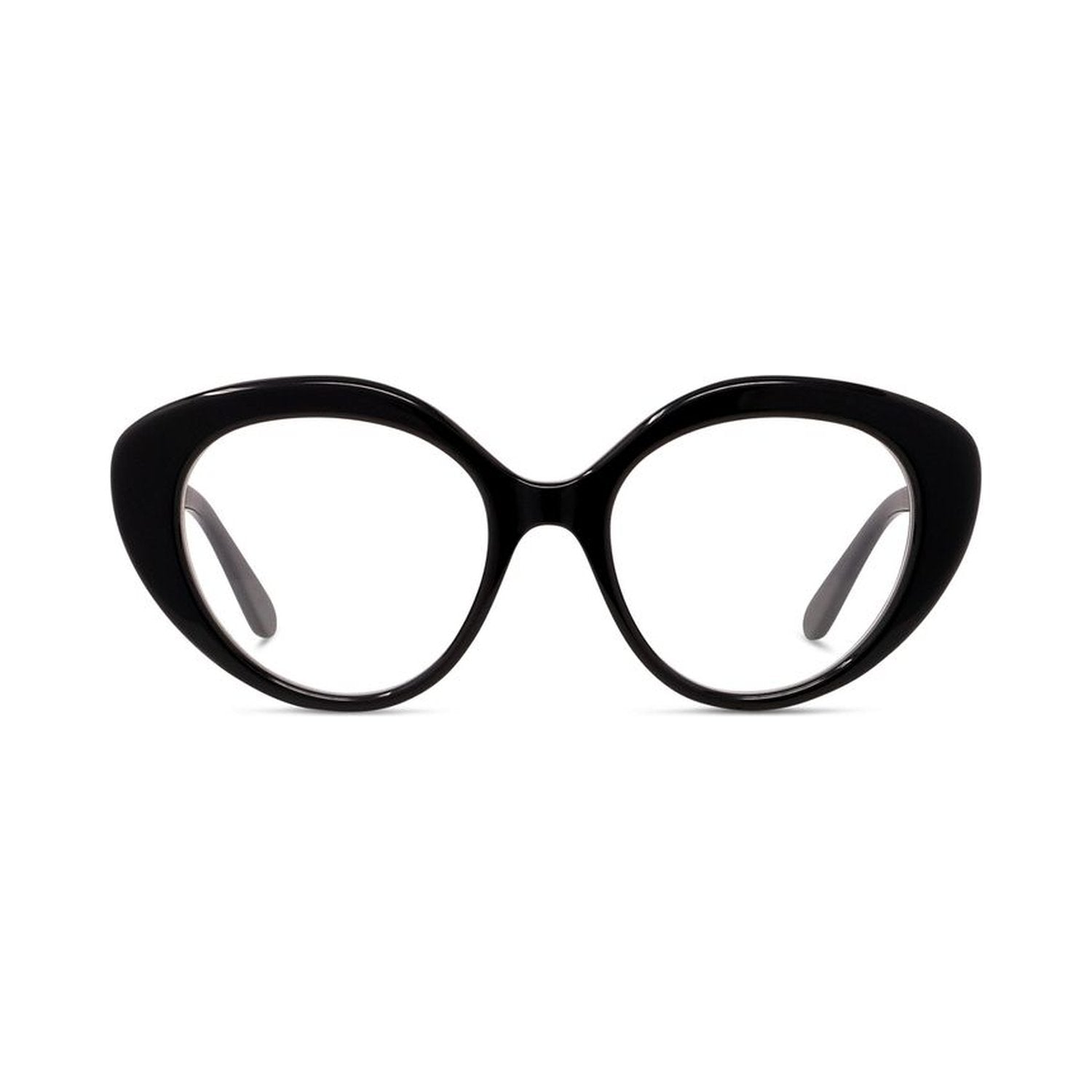 Curvy Black Cat Eye Eyeglasses