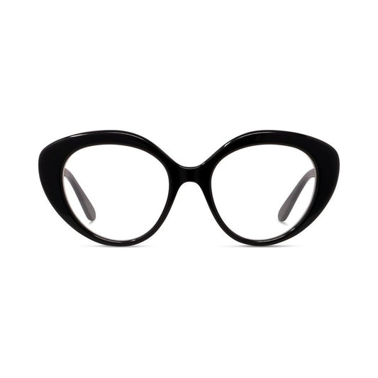 Curvy Black Cat Eye Eyeglasses