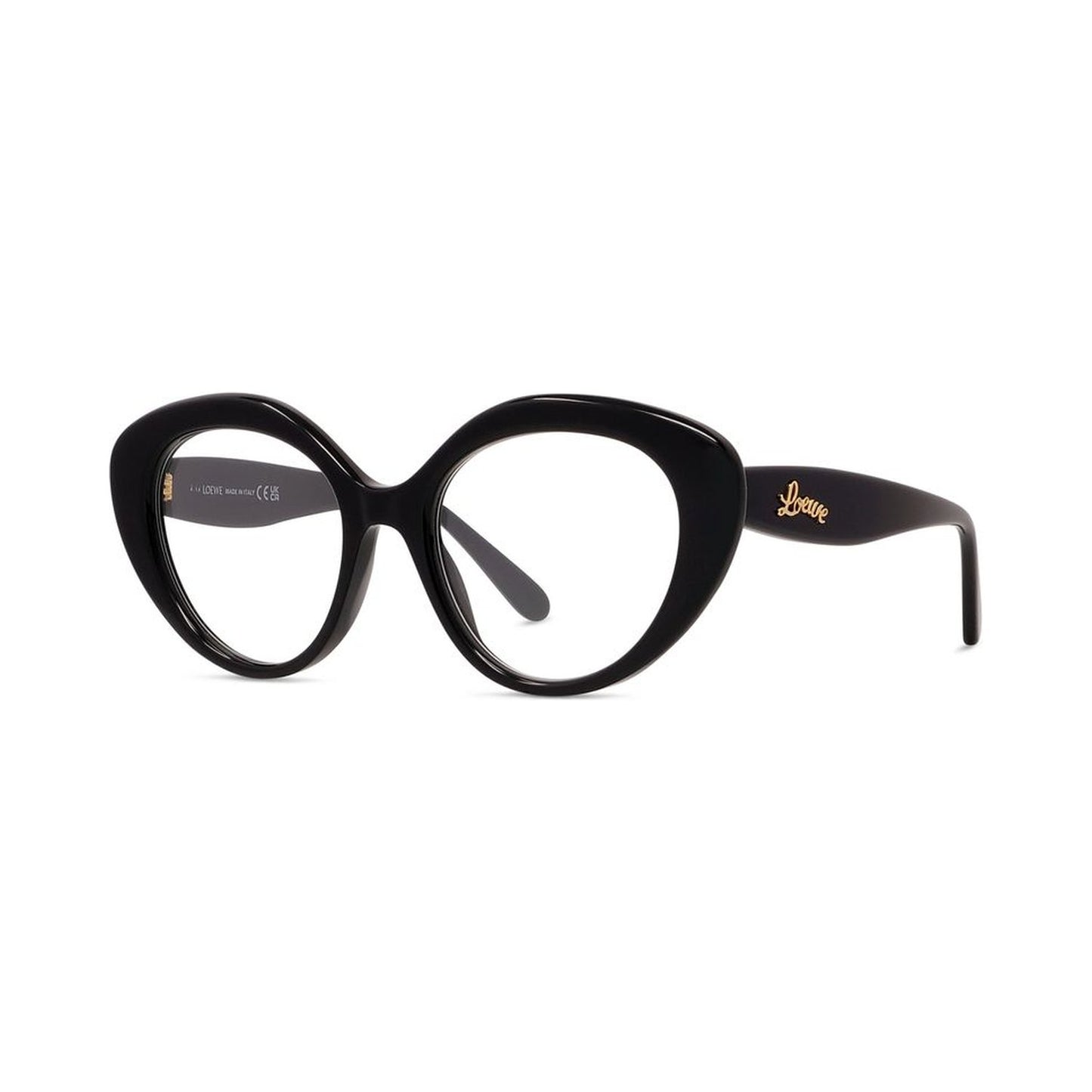 Curvy Black Cat Eye Eyeglasses
