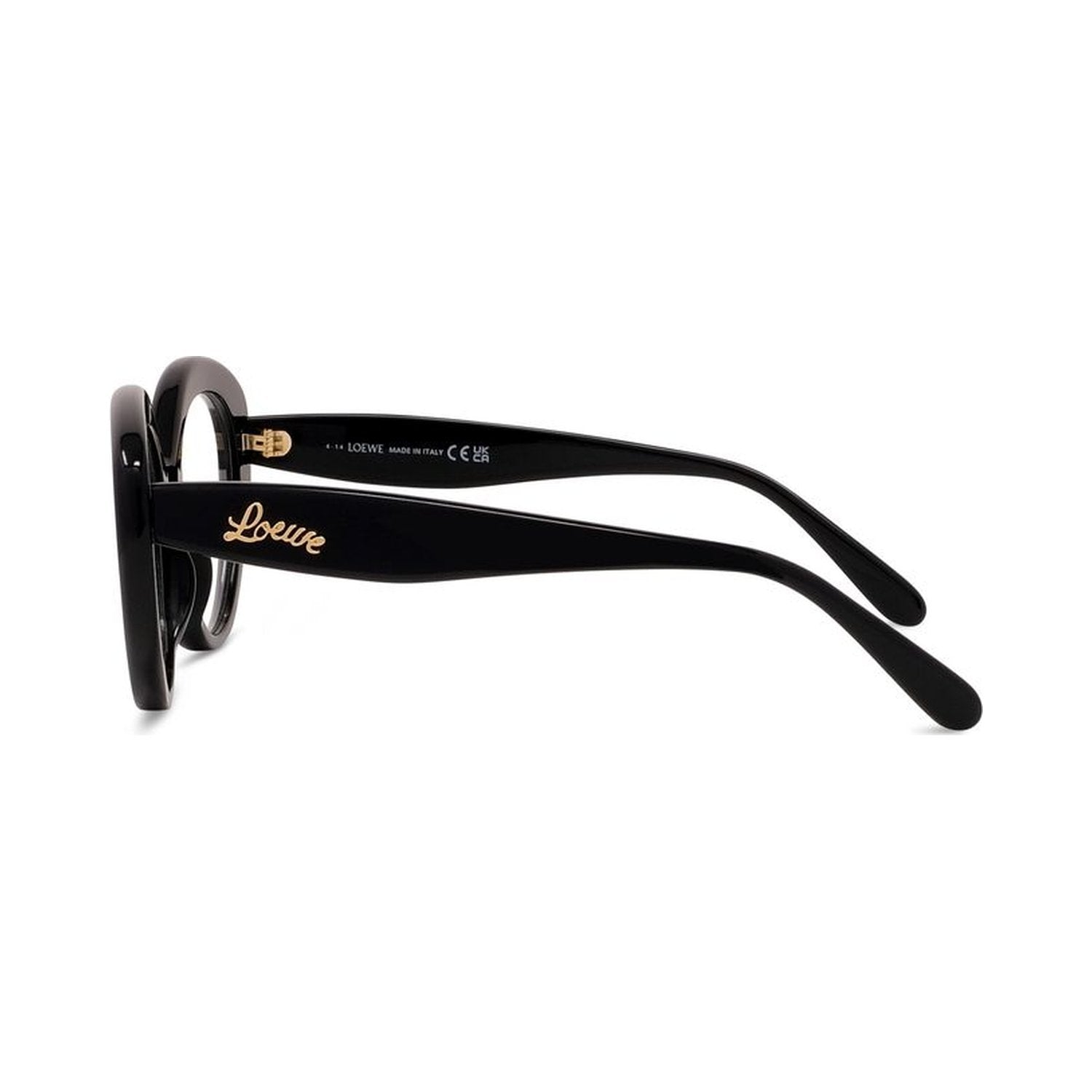 Curvy Black Cat Eye Eyeglasses