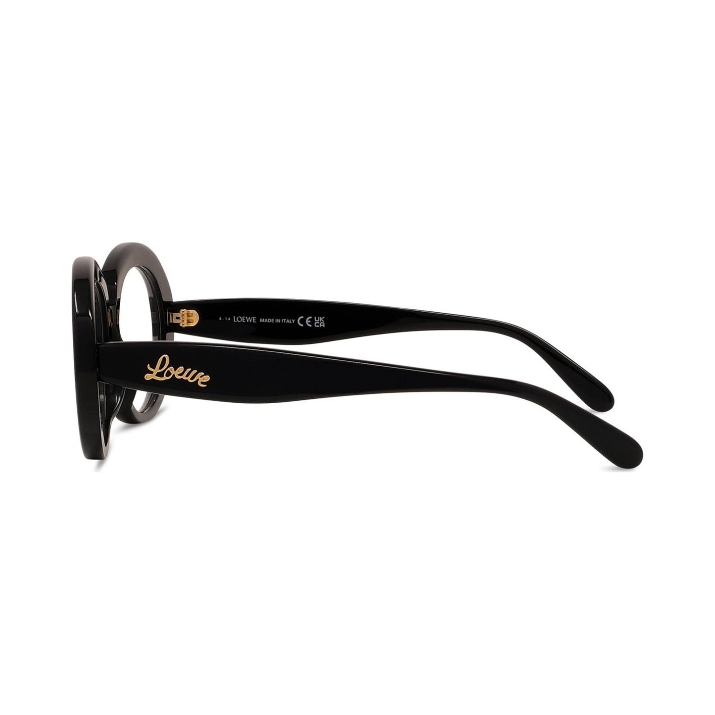 Curvy Black Oval Eyeglasses