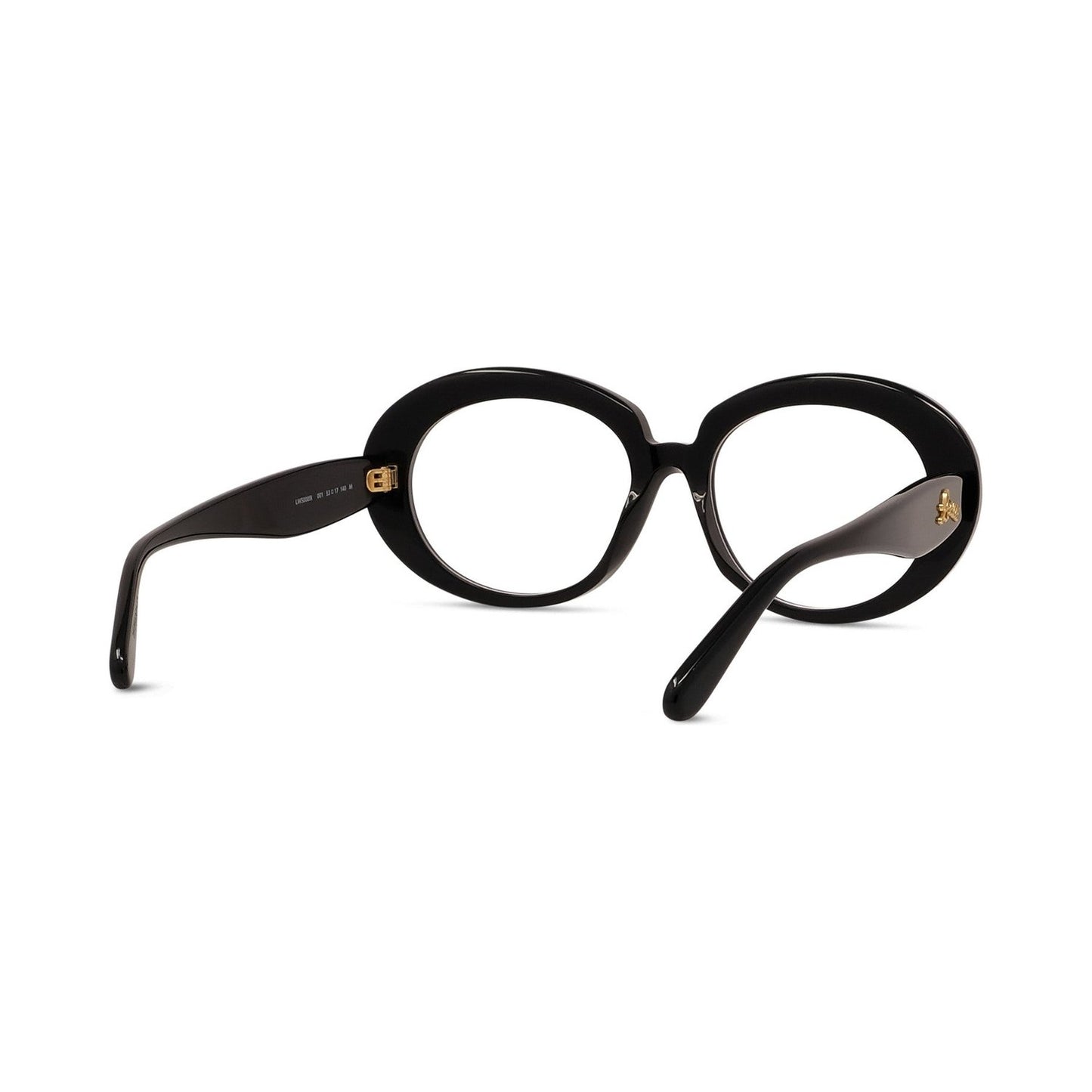 Curvy Black Oval Eyeglasses