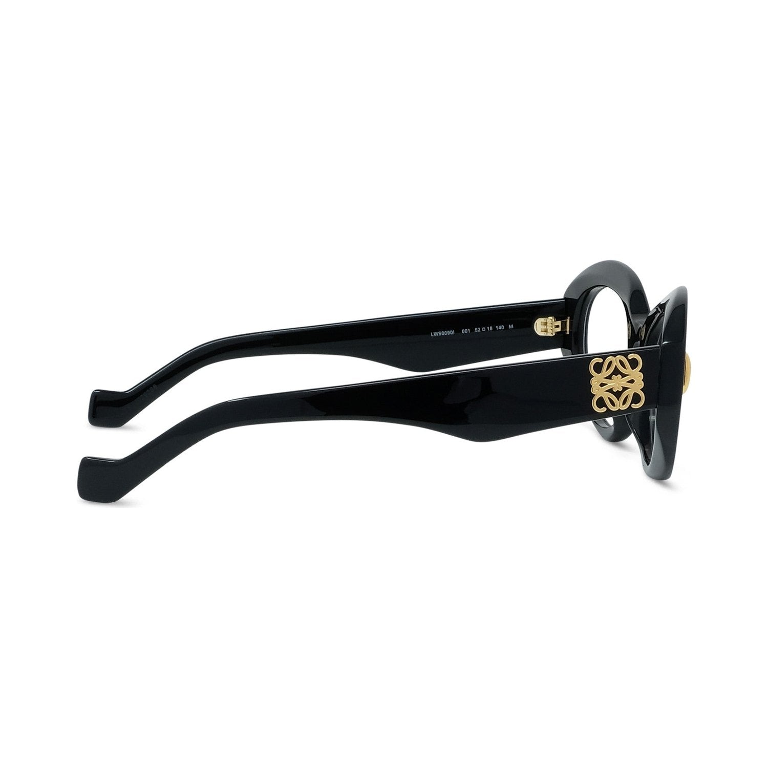 Anagram Black Oval Eyeglasses