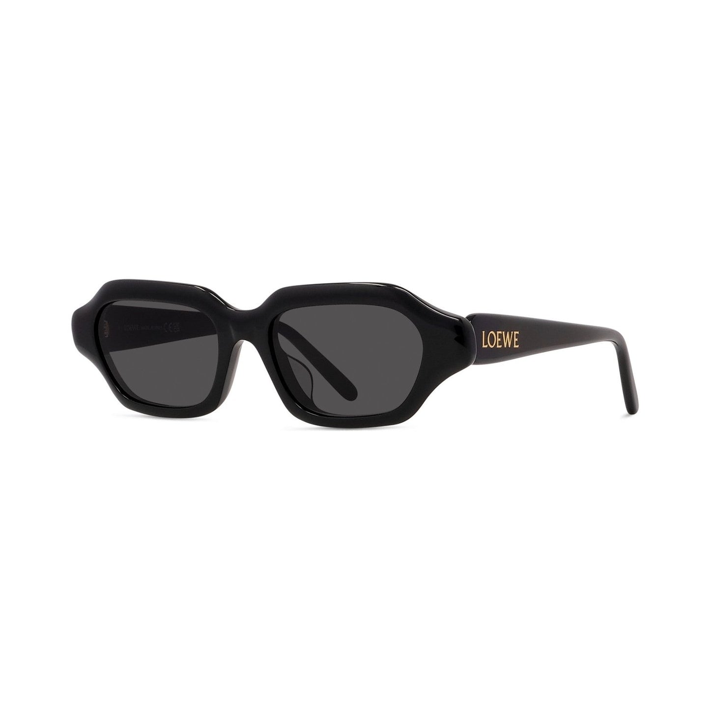 Slim Black Rectangular Sunglasses