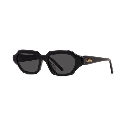 Slim Black Rectangular Sunglasses