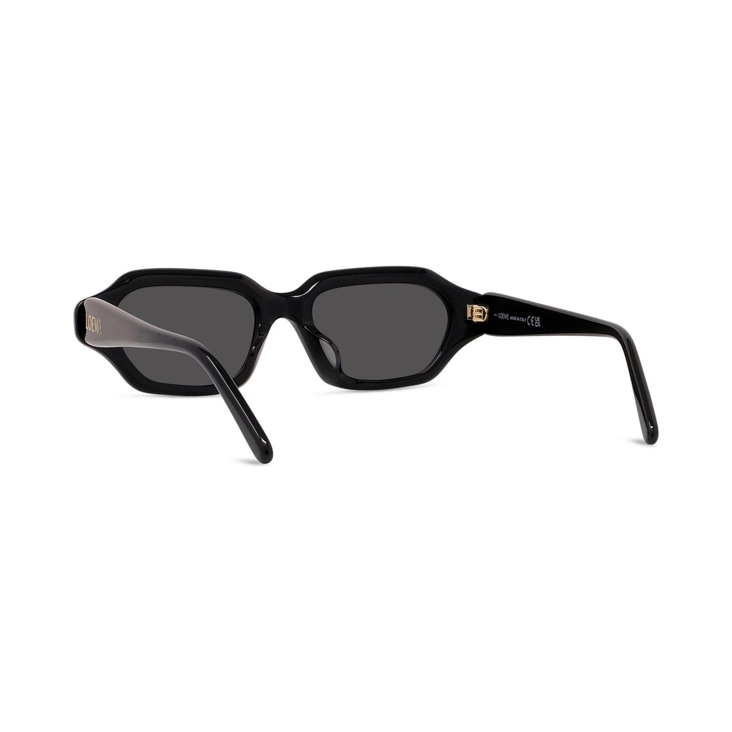 Slim Black Rectangular Sunglasses
