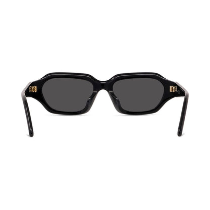 Slim Black Rectangular Sunglasses