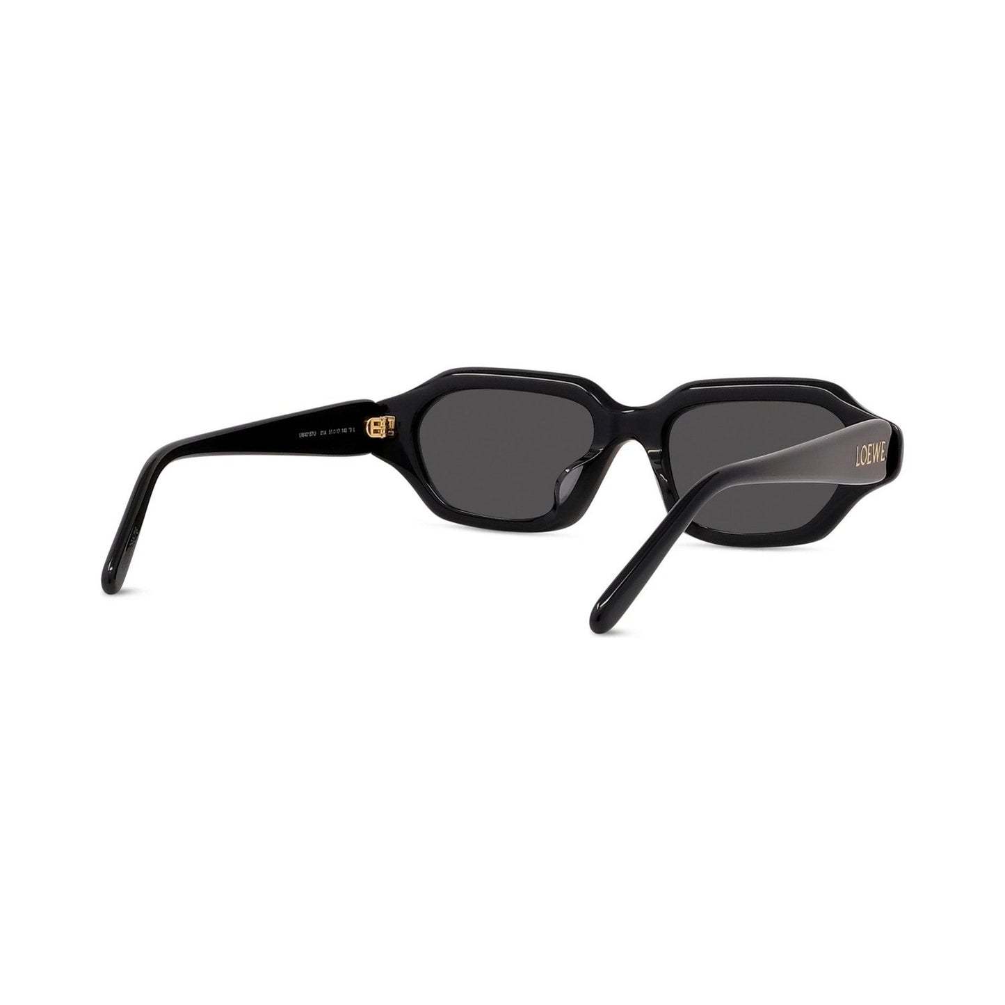 Slim Black Rectangular Sunglasses